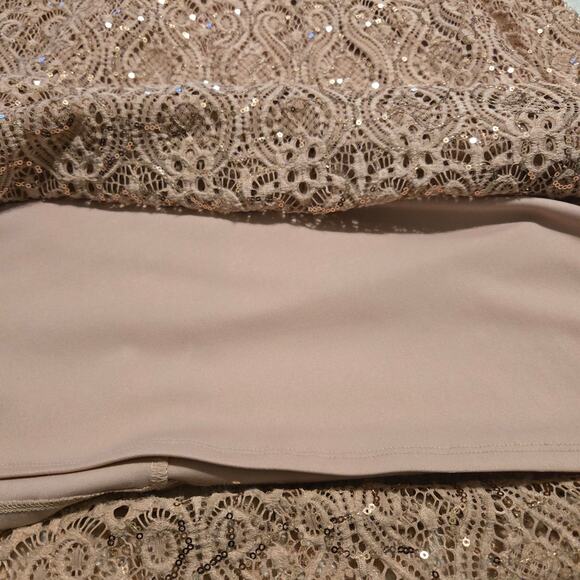 Marina Sequined Lace Gown Blush pink Feminine Mother of the bride Glamorous - Picture 11 of 13